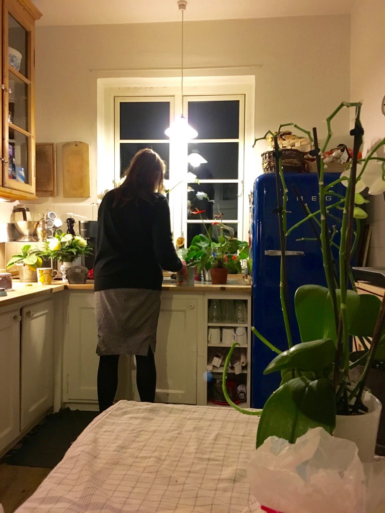 Jette watering plants