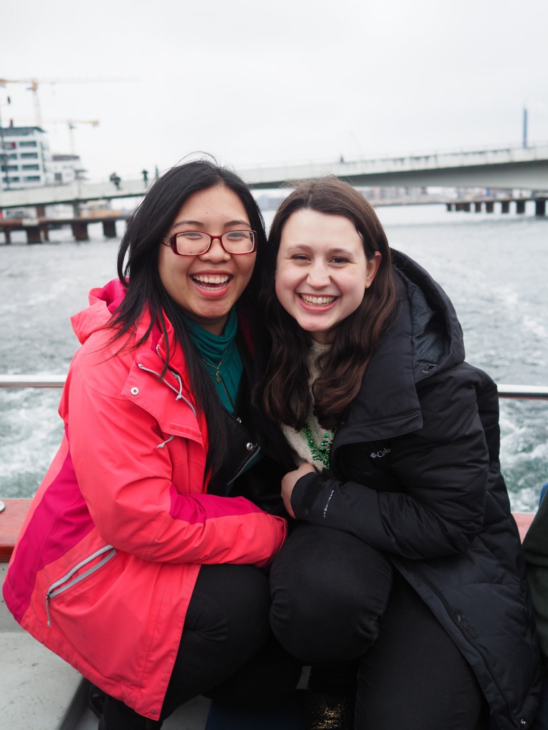 adventuring to the coldest seats in the front of the boat