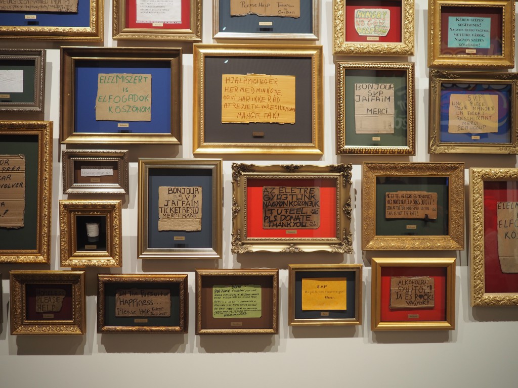 Jani Leinonen; "Signs bought from homeless people in a variety of places across the world"