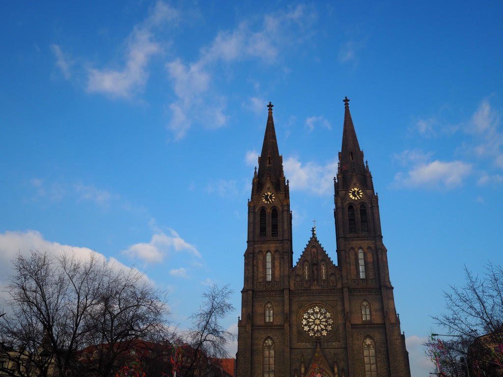 one of the gothic style churches in Prague